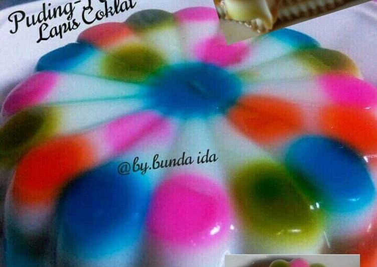 Puding Polkadot Lapis Coklat