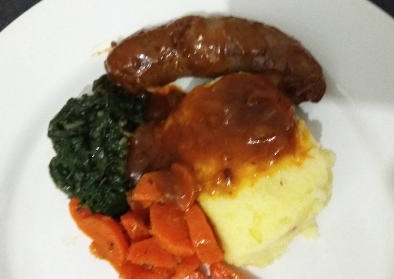 Sausage in a gravy
