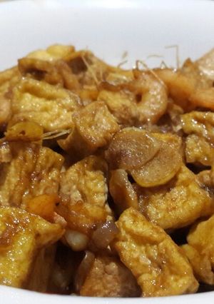 Foto resep Tumis udang tahu