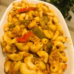 A picture of Dum Qeema Macaroni.
