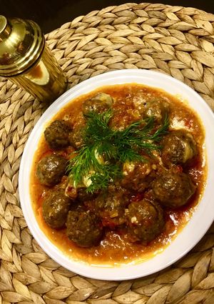 صورة لوصفة كرات اللحمه بالموتزاريلا