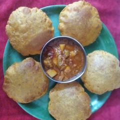 A picture of Pumpkin Puree Masala Puri.