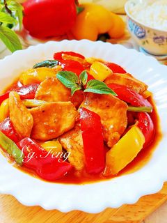 糖醋彩椒雞肉片 的食譜成品照片