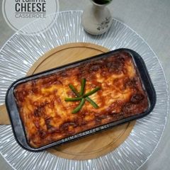 A picture of Spaghetti cheese casserole.