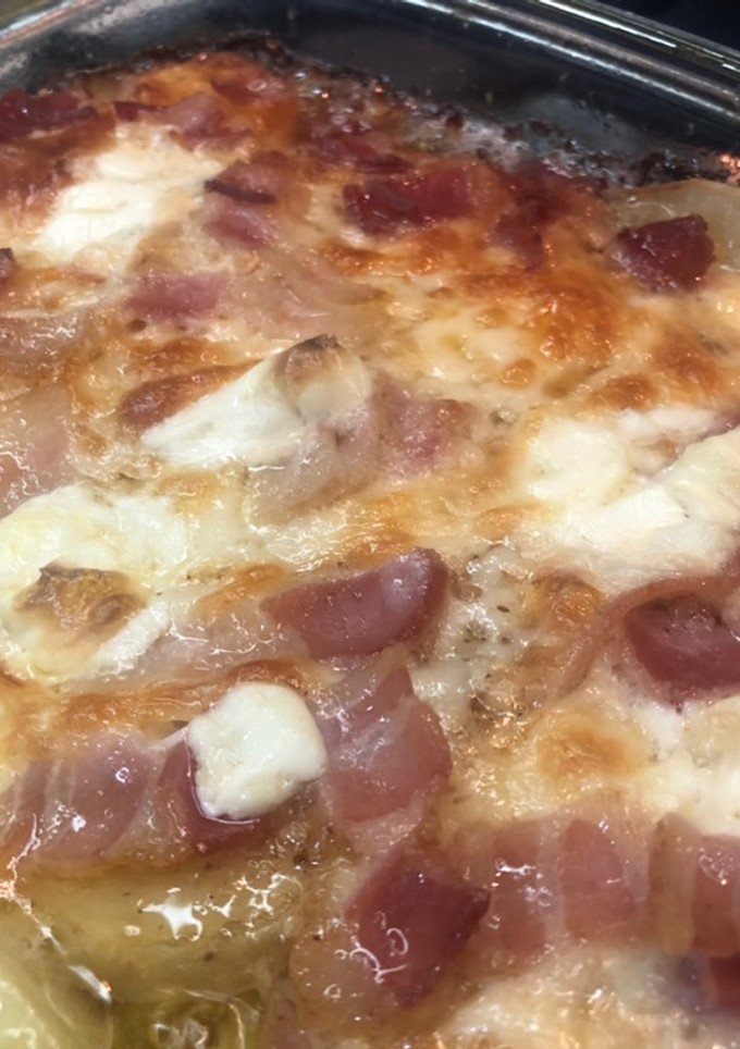 Una foto de Papas con tocino al Horno con el toque Sonorense