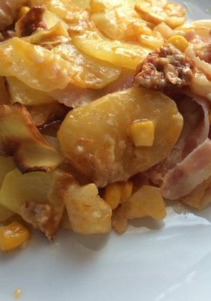 Ananászos baconös rakott krumpli recept fotója