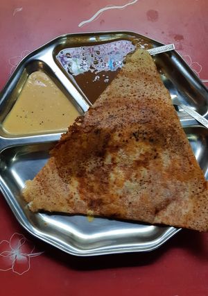 A picture of Schezwan Dosa.