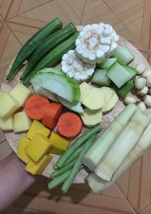 Hình của món Dashi rau củ.