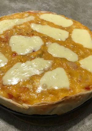 Una foto de Tarta de calabacín y pollo