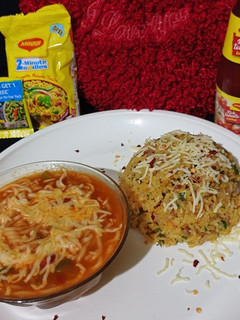 मैगी सूप विद मैजिक मसाला राईस(Maggi soup with magic masala rice recipe in Hindi) रेसिपी मुख्य फोटो