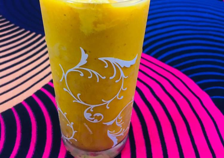 Simple Way to Make Any-night-of-the-week Mango juice with scoop of ice cream