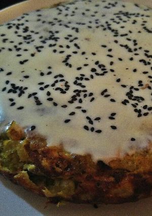Una foto de Tortilla de arvejas y champiñones