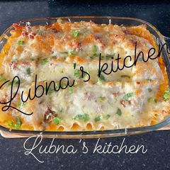 A picture of Lamb Lasagna:.