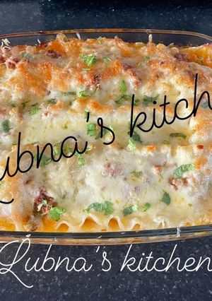 A picture of Lamb Lasagna:.