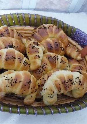 صورة لوصفة كرواسون مالحين لام وليد روعه