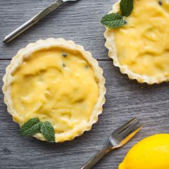 A picture of Lemon and Passionfruit Tart.
