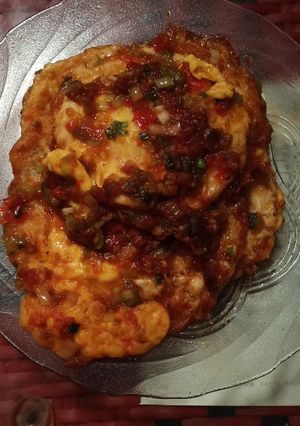 Foto resep Telur ceplok pedas