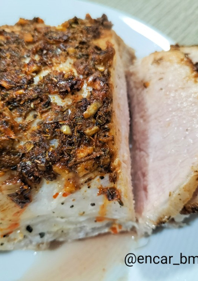 Una foto de Lomo de cerdo adobado en papillote