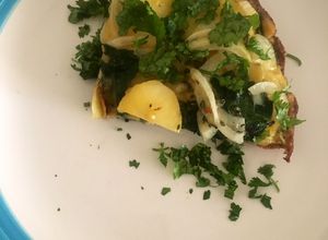 Una foto de Frittata de papa y espinacas