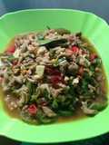 Tumis usus lombok ijoo.