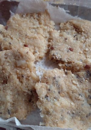 Una foto de Crackers de queso cremoso y salvado