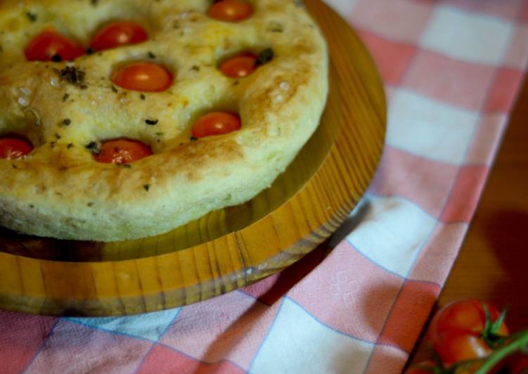 Step-by-Step Guide to Prepare Speedy Focaccia di patate con pomodorini