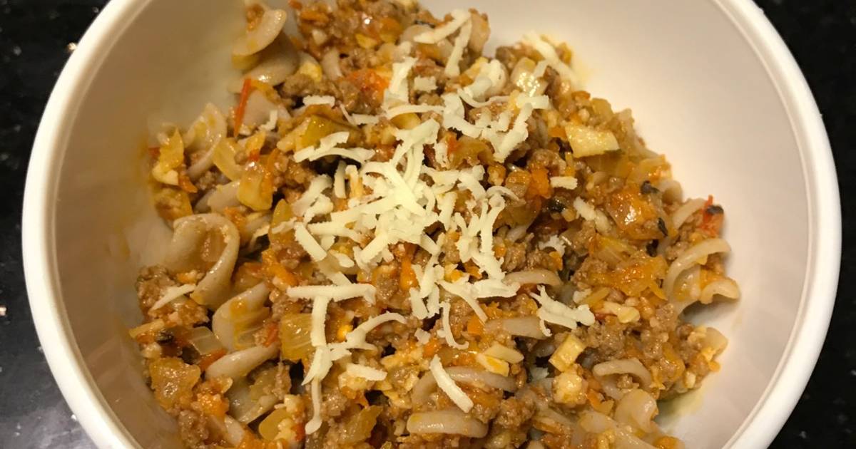 Resep Beef Bolognese pasta MPASI 8 bulan BLW oleh Syifa S Cookpad