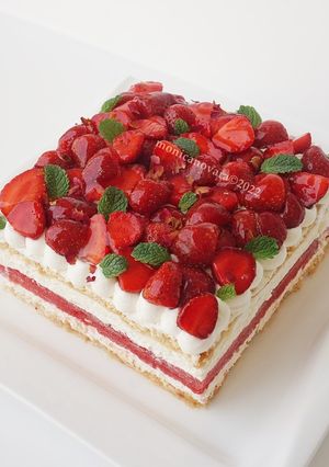 Foto resep Strawberry Watermelon Cake