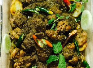 A picture of ‘Chicken Cafreal’: A Popular Goan Green Chicken Curry.