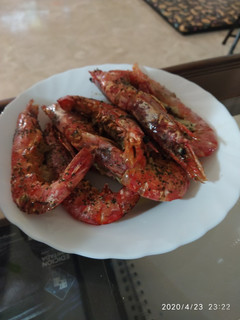 Una foto de Gambones al horno
