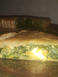 Una foto de Torta de espinaca y queso