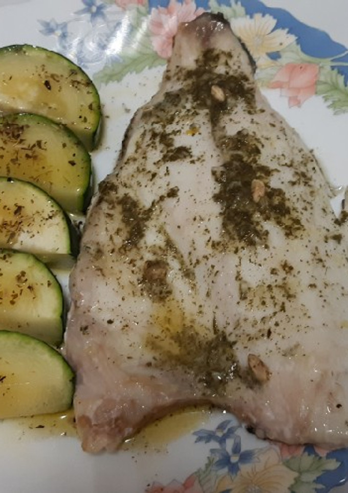 Una foto de Dorada al horno con majao