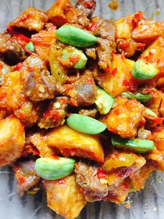 Foto resep Sambal goreng kentang, ati ampla pete.