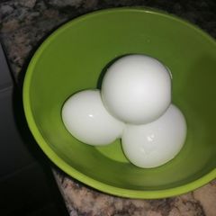 A picture of Perfectly boiled egg without cracks.
