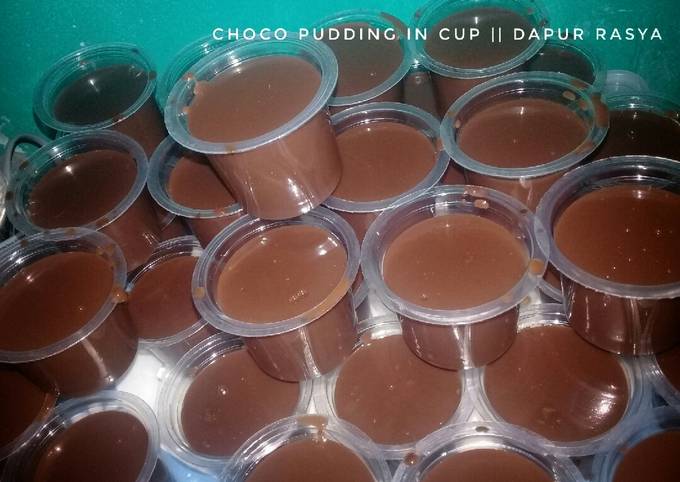 Choco pudding in cup