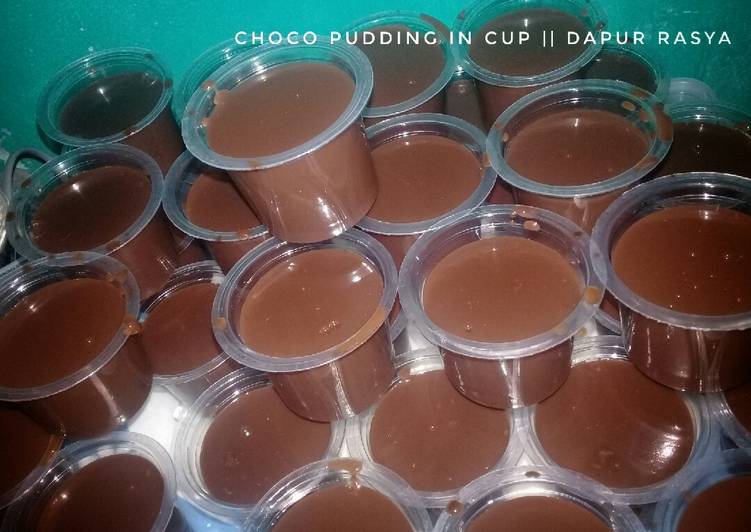 Choco pudding in cup