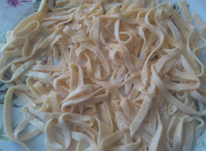 Una foto de Tallarines caseros (masa de pasta)