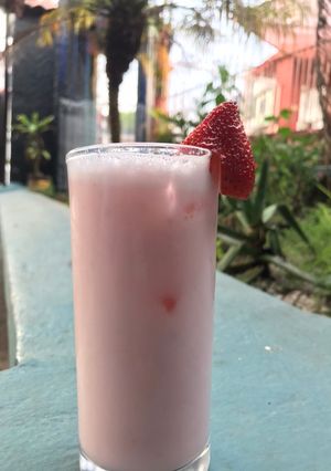 Una foto de Horchata de fresa