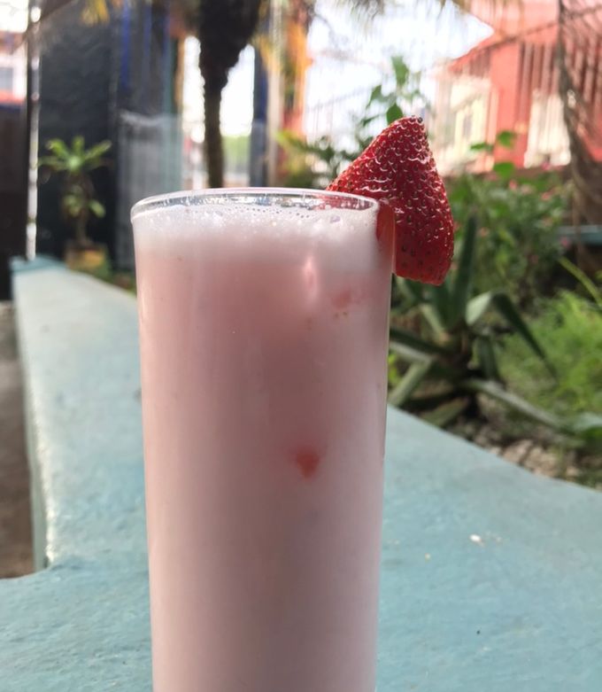 Una foto de Horchata de fresa