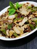 فطر مع لحمة ناعمة
