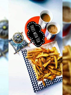 A picture of Fries with Tea.
