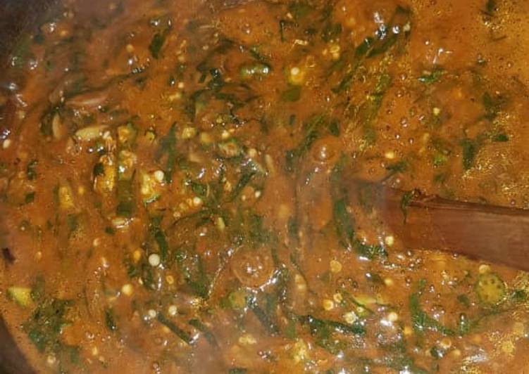 Recipe of Quick Ogbono and okro soup