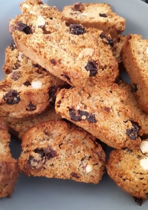 Une photo de Biscuits secs cranberrys/amandes