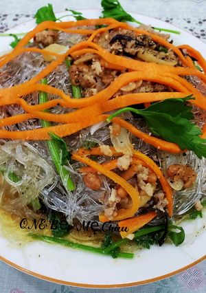 Hình của món Phi lê cá điêu hồng chưng tương.