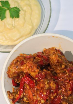 Foto resep Ayam pedas ala fire chicken richeese. Homemade