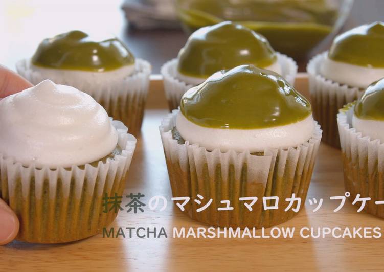Matcha Marshmallow Cupcakes ★  Recipe Video★