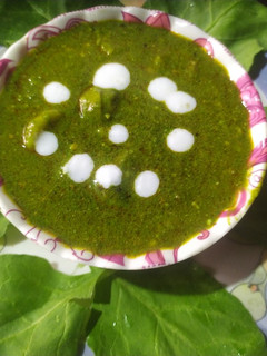 पालक अरबी (palak arbi recipe in Hindi) रेसिपी मुख्य फोटो