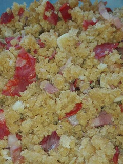 Una foto de Migas con panceta y chorizo