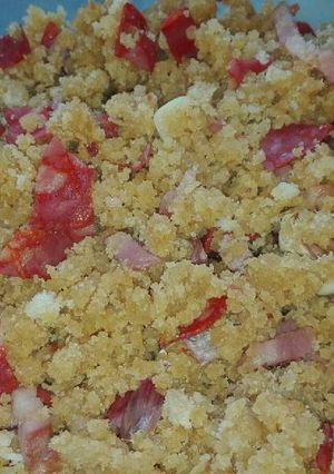 Una foto de Migas con panceta y chorizo