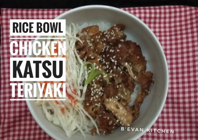 Resep Rice bowl chicken katsu teriyaki yang Enak Banget